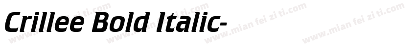 Crillee Bold Italic字体转换